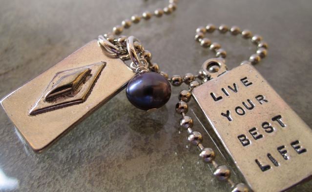 Image of "Live Your Best Life" Pewter Pendant