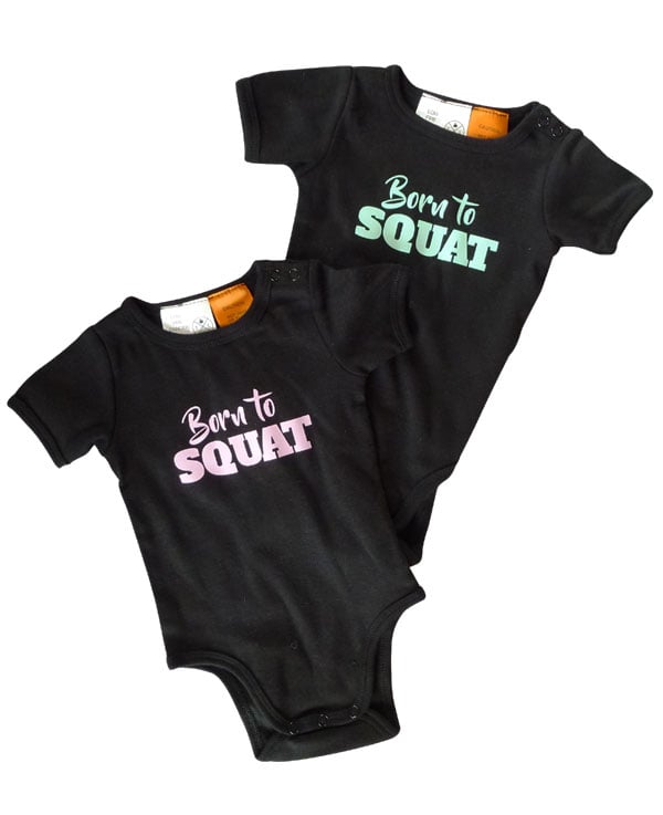 Image of Born to Squat Baby Onesie