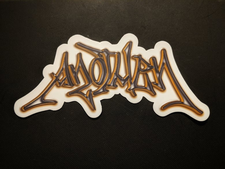 Image of Anothen Handstyle Sticker (Brown Shading / Size: 6.3” x 3")