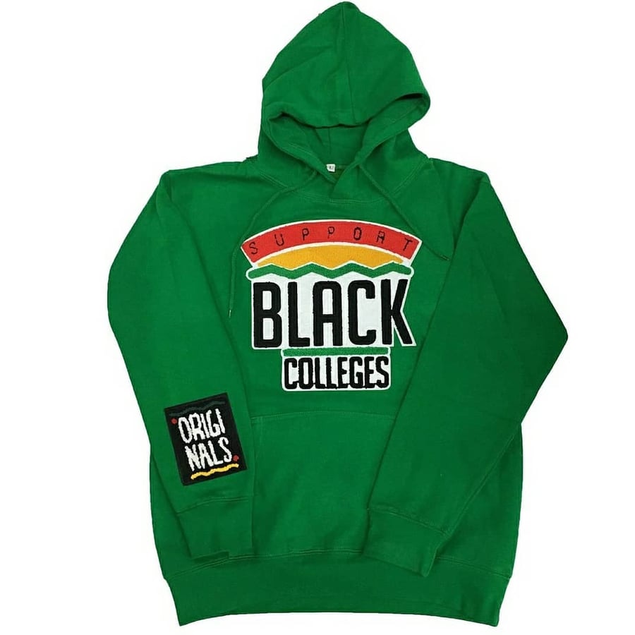 Image of BK - Originals - Green Support Black Colleges Hoodie