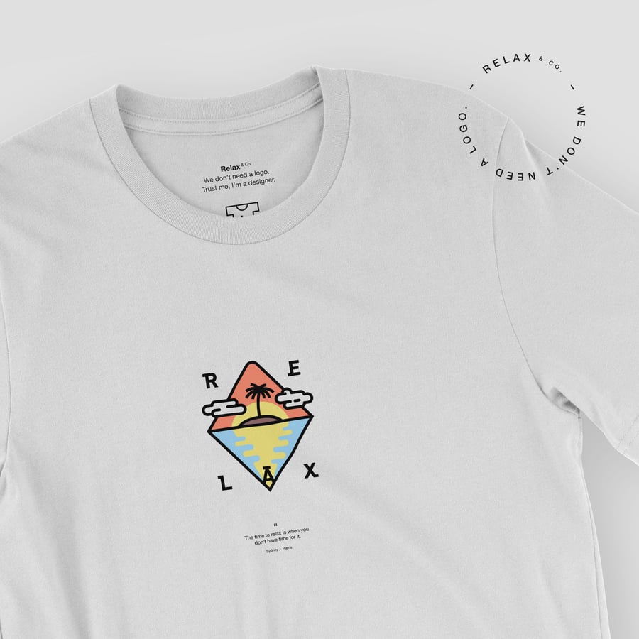 Image of PALM_and_SUNSET // White Tee