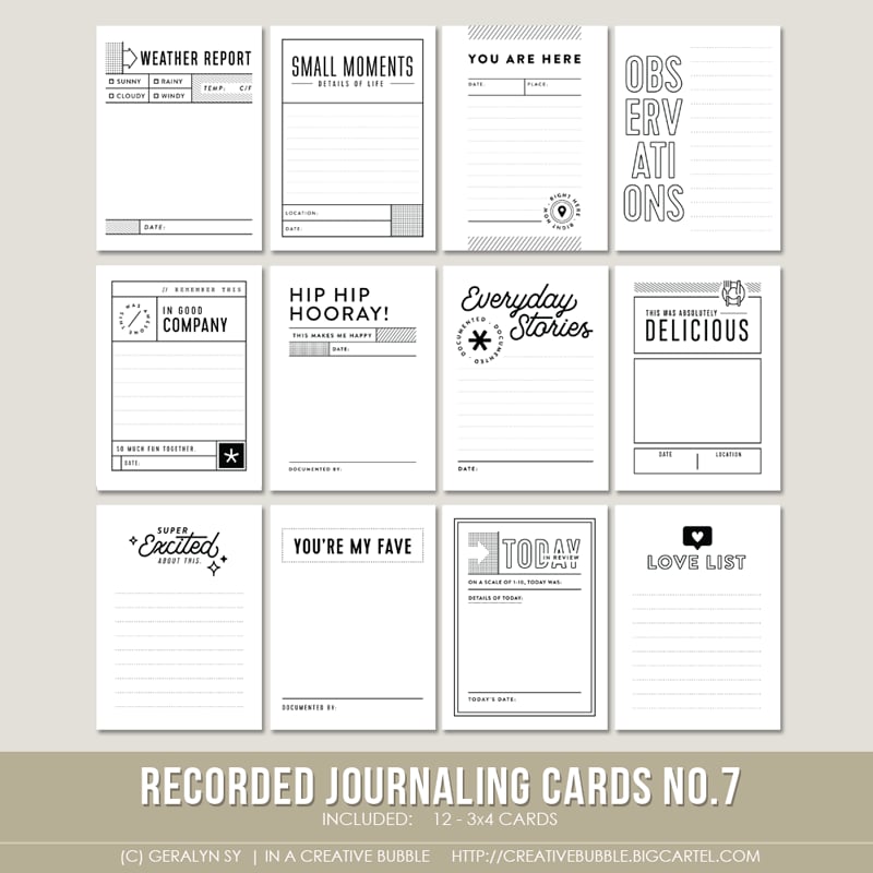 Image of Recorded Journaling Cards No.7 (Digital)