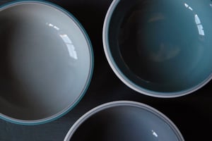 Image of Small shallow glazed vessels