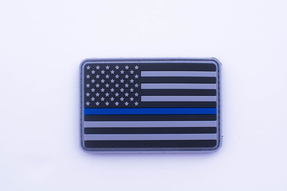 Image of Blue Line Flag Velcro Patch