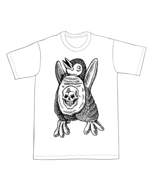 Skull Penguin T-shirt (A2)**FREE SHIPPING**