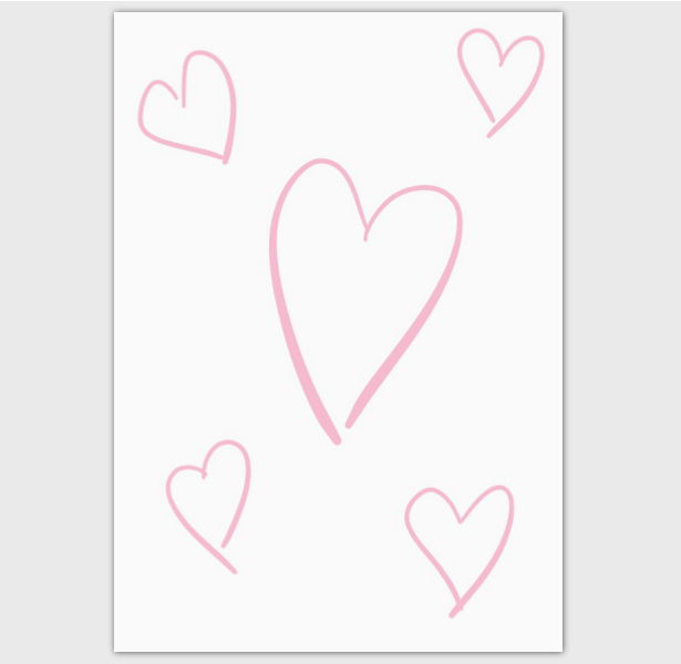 Image of Dreamy Pastel Hearts Card