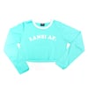 LANSI "Abercrombie" L/S Cropped Top (Turquoise)