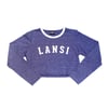 LANSI Staple L/S Cropped Top (Melange Violet)