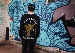 Image of Shaka Cactus Long Sleeve T-shirt Black ðŸŒµ