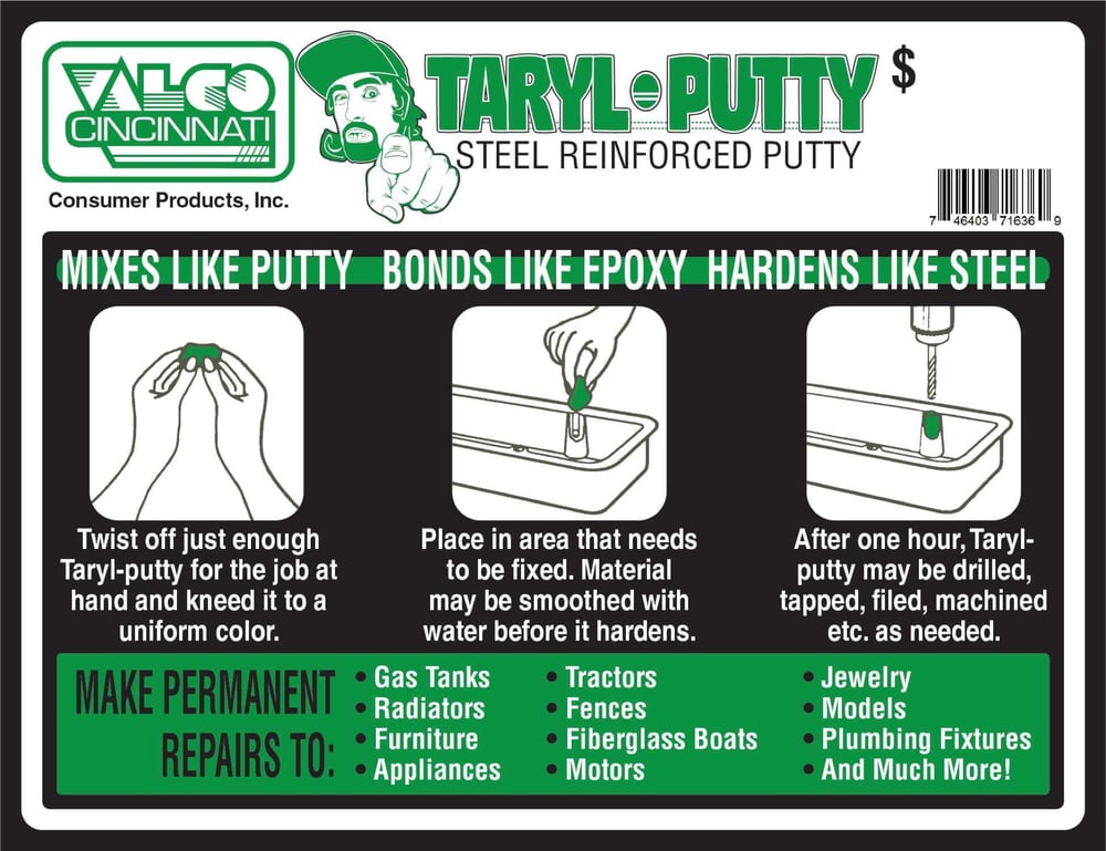 Steel Reinforced TARYL PUTTY!! Works Great! ๐บ๐ธ