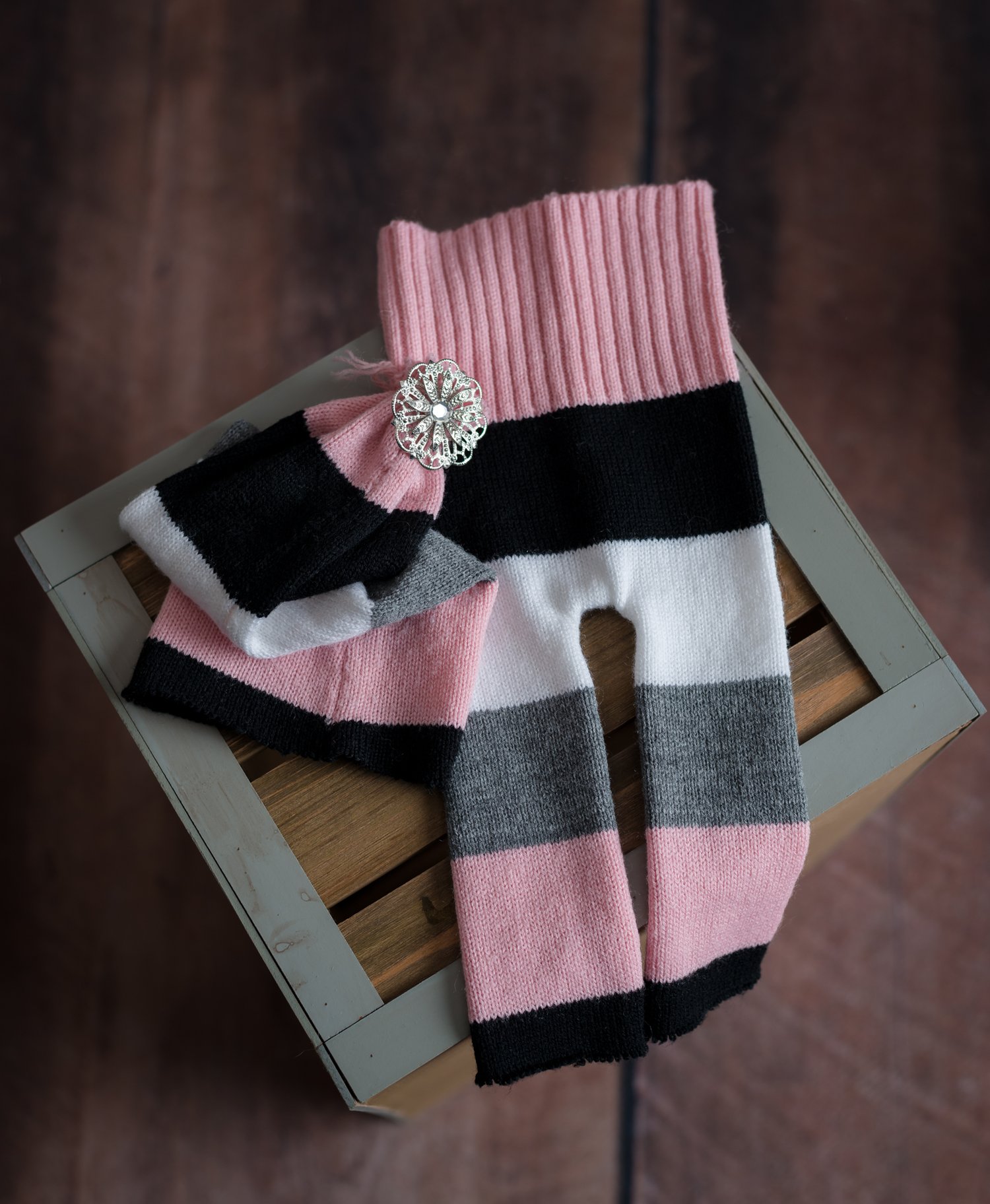 Image of Newborn - 3 month pink, black and white set