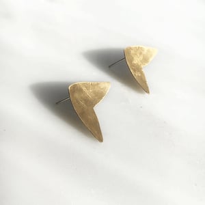 Image of field earring brass