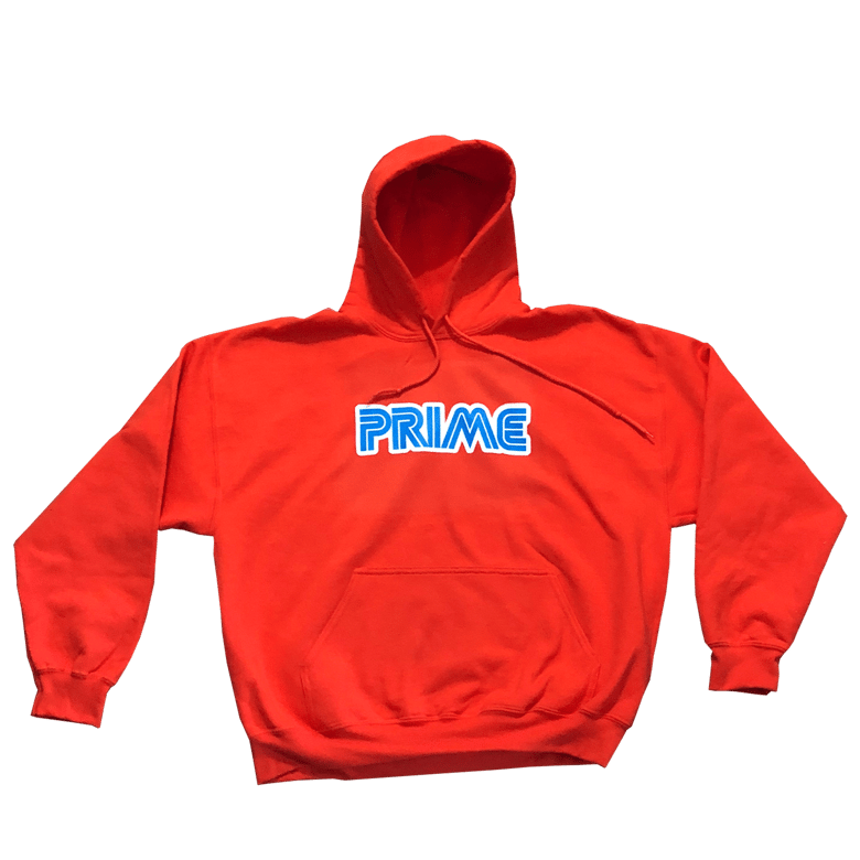 Image of orange prime hoodie