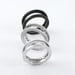 Image of INFINITY FOLDING RING — BLACK / SILVER