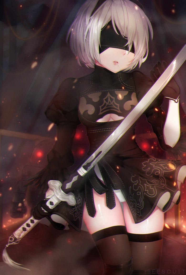 Image of Nier Automata 2B Poster Print