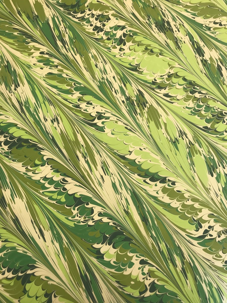 Image of Marbled Paper #82 - "Palm Leaf"