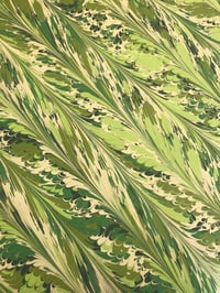 Image 1 of Marbled Paper #82 - "Palm Leaf"