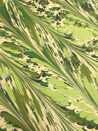 Image 3 of Marbled Paper #82 - "Palm Leaf"