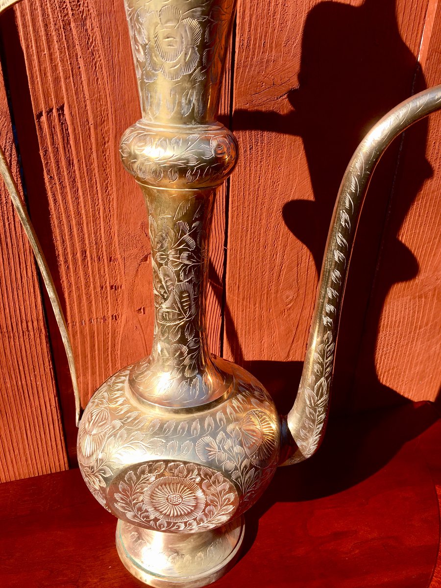 SOLD Vintage brass teapot wall hook / 4.75” tall 2.75” wide 1.25” deep /  $12 + shipping {4195}