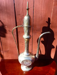Image 1 of Tall Vintage Brass Kettle