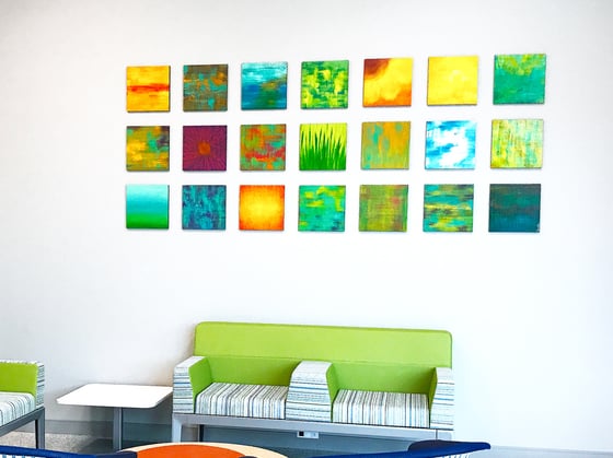 Image of 'NATURE IN ABSTRACT' | Abstract Paintings | Colorful Wall Art | Wood Wall Art | Nature Inspired Art