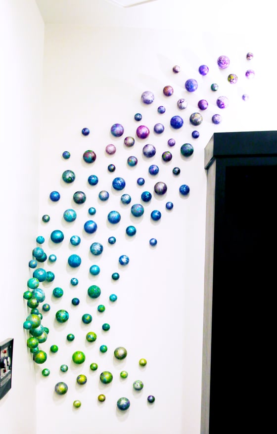 Image of 'MAGNIFICENT MARBLES' | Sphere Wall Sculpture | 3D Wall Art | Large Wall Art | Modern Art