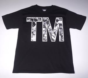 Image of Logo Collage Print Blk Shirt