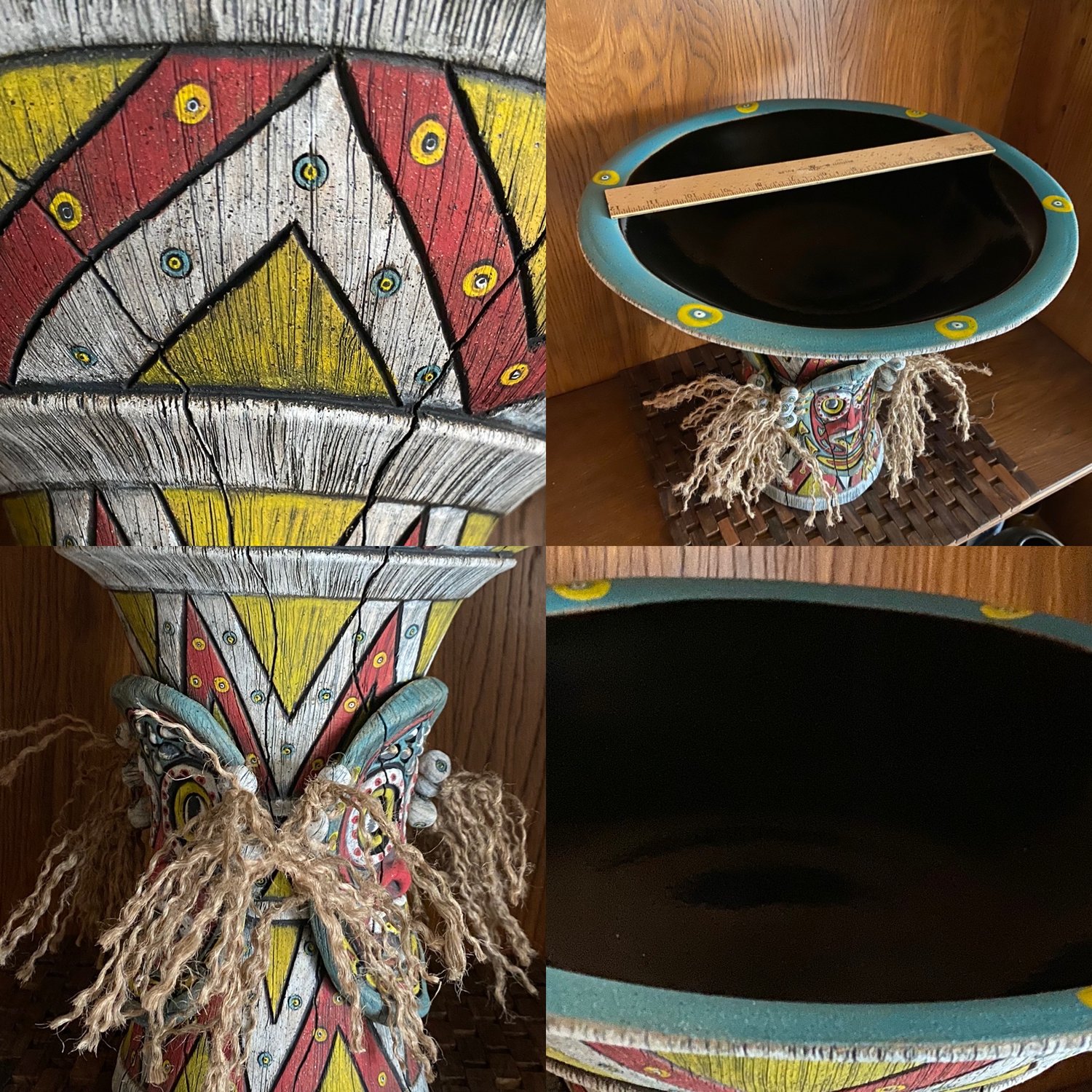 Image of 1/1 Wheelthrown And Hand Carved Sepik Phallacy Bowl- US Shipping And Insurance Included