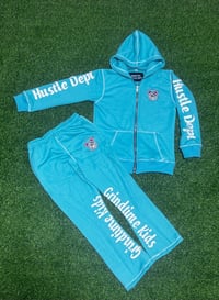 LIGHT BLUE KID STACK JOGGING SET 