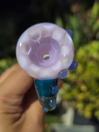 Image 4 of Pink 14mm Slide With Aqua Horn 