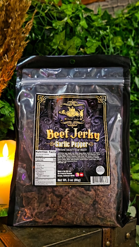 👑The Armored Kingdom Garlic Pepper Beef Jerky 🧄🌶🍖