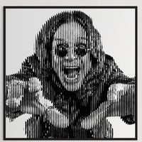 fractured Ozzy framed canvas print 2 sizes 