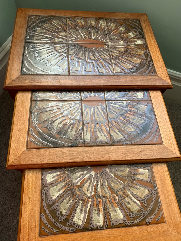 Image of Danish Tiled Nest of Tables