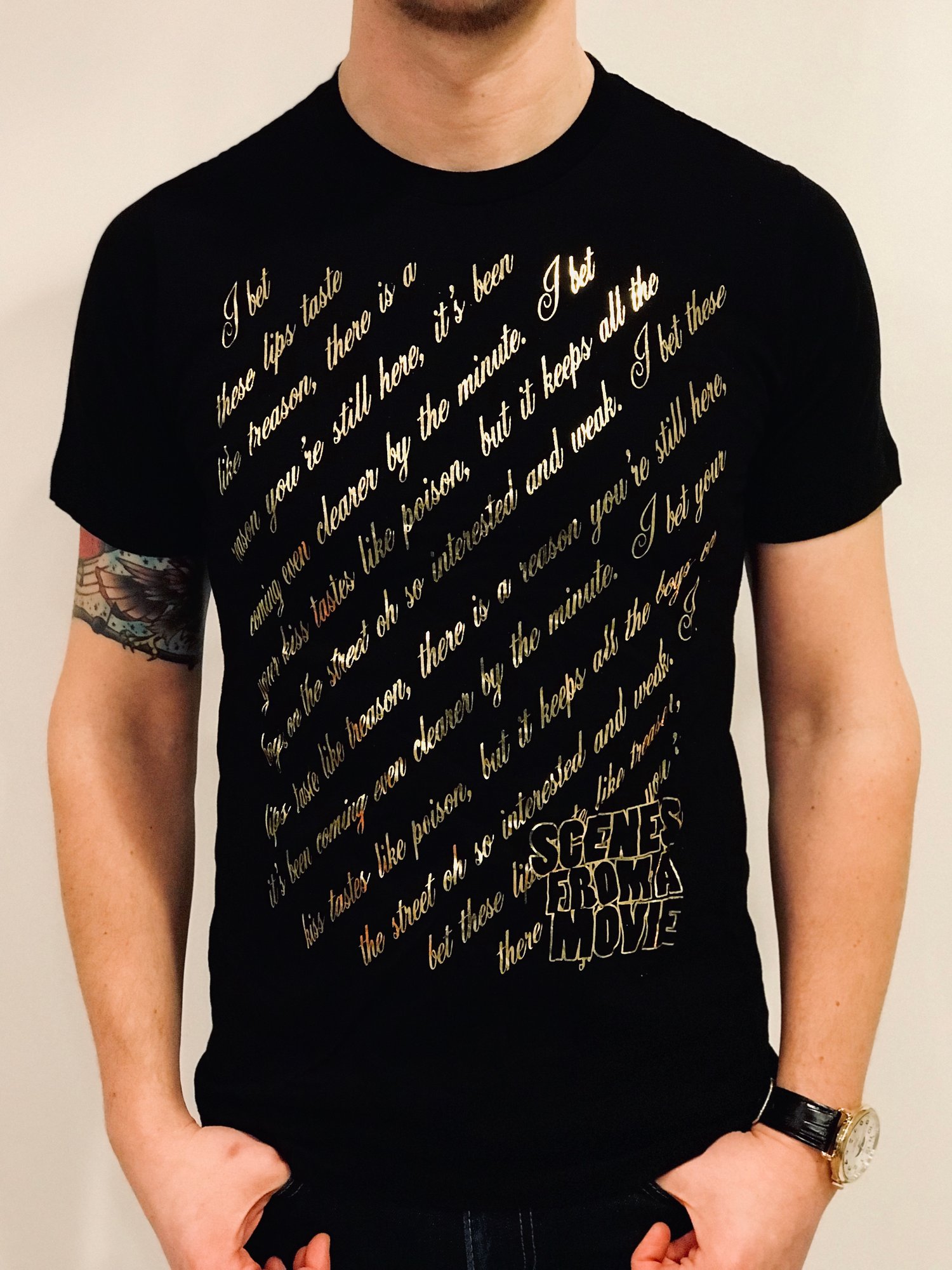 Image of Black and Gold Foil T-Shirt