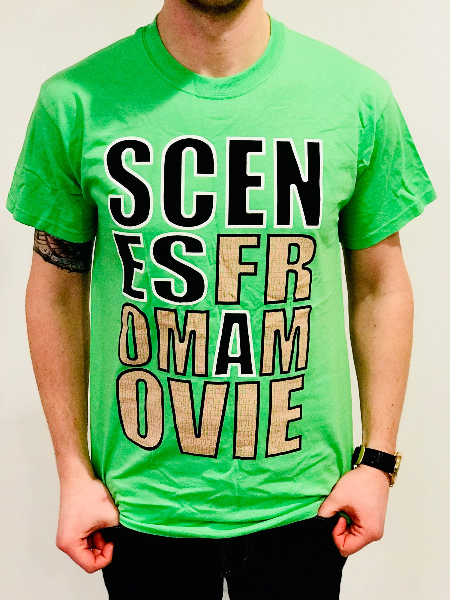 Image of Green Block Letters T-Shirt