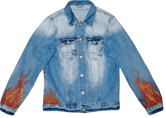 Image of T$VNAMI  on fire denim jacket