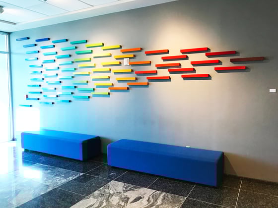 Image of 'SOARING IN FULL COLOR' | Large Wall Art Installation | Commercial Art | Branding Art