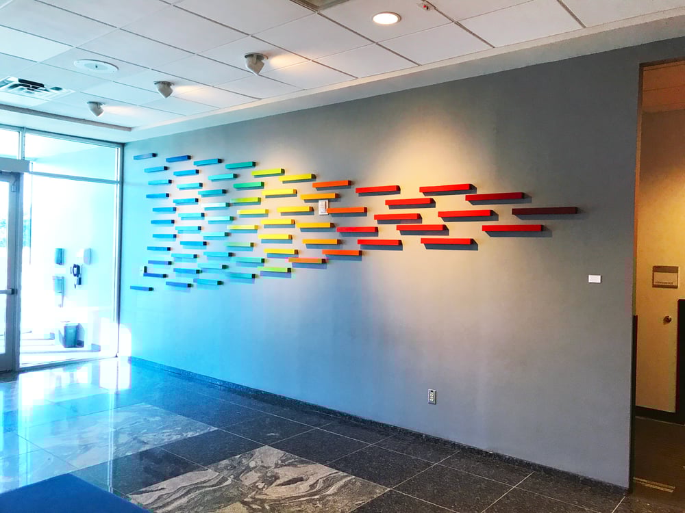 Image of 'SOARING IN FULL COLOR' | Large Wall Art Installation | Commercial Art | Branding Art