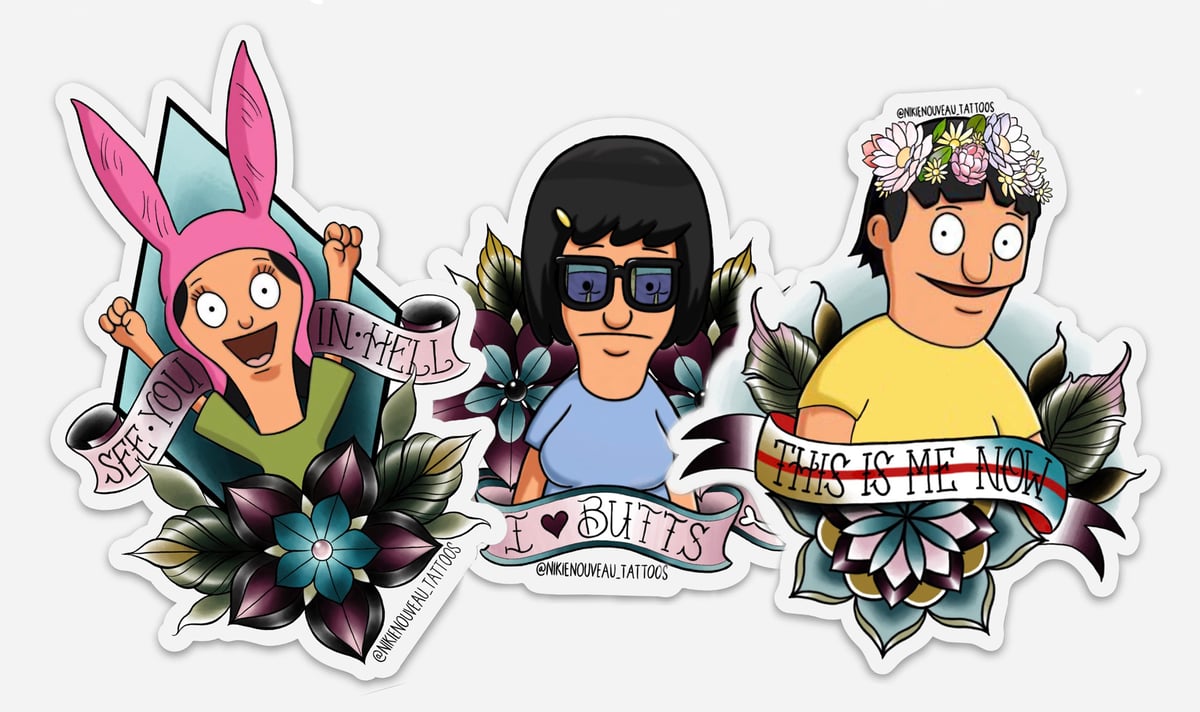 Bobs Burgers Stickers Nikie Nouveau Art 3492