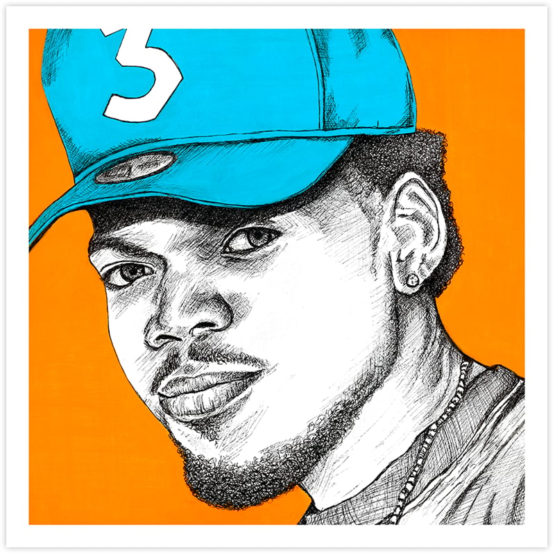 Image of Chance the Rapper - Orange Fine Art Print