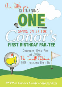 Masters Golf Birthday Invitation