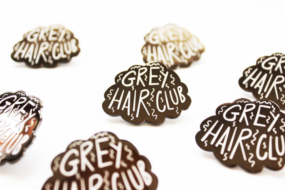 Image of Grey Hair Club Enamel Pin