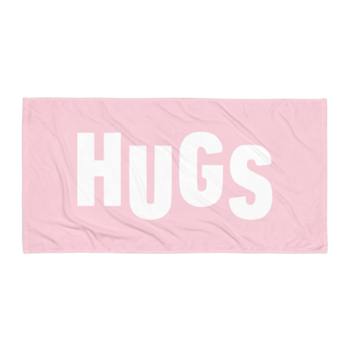 Image of Hugs Beach Towel :: Pink