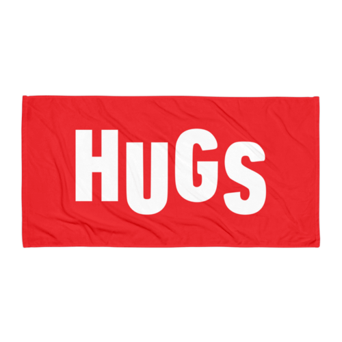 Image of Hugs Beach Towel :: Red