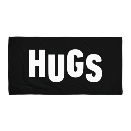 Image of Hugs Beach Towel :: Black