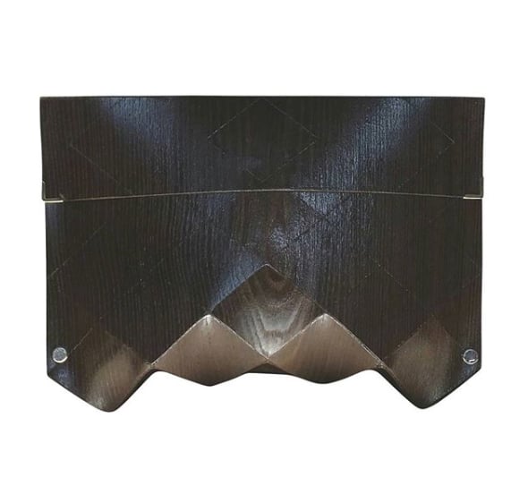 Image of ORIGAMI CLUTCH IN WOOD - CHESTNUT