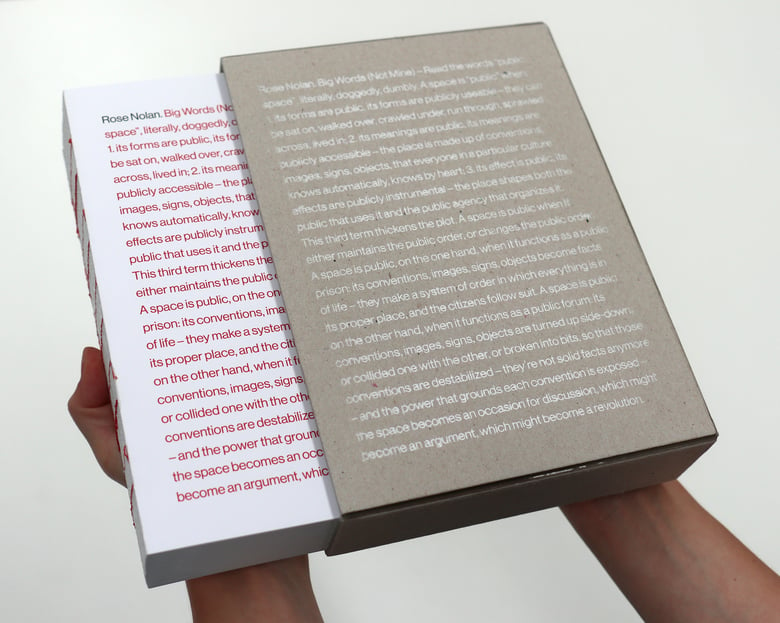 Image of <i>Big Words (Not Mine) - Read the words 'public space'... </i> (Special Edition)