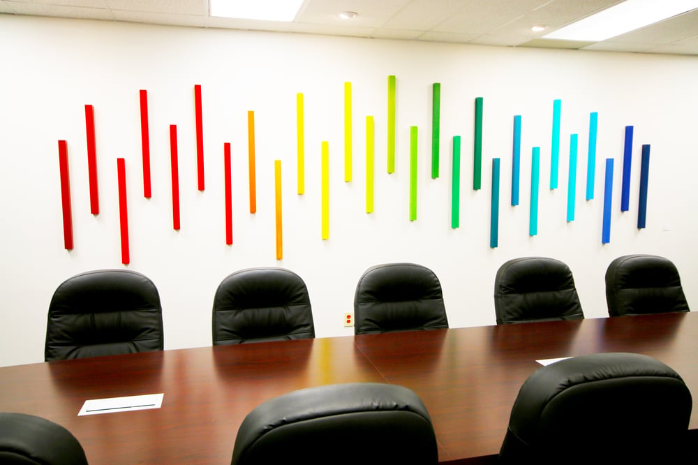 Image of 'IN HARMONY' | Corporate Art | 3D Art Wall Sculpture | Ombre Wall Art | Office Artwork