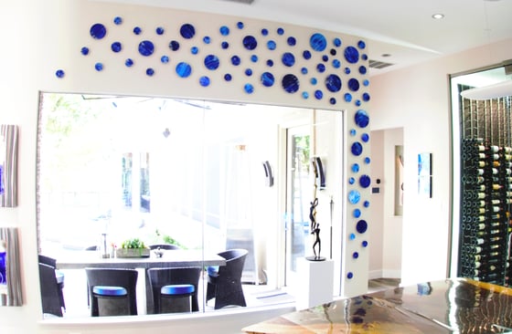 Image of 'OCEAN IN MOTION' | Wood Art | Modern Abstract Art | Wood Wall Sculpture | Original Blue Wall Art