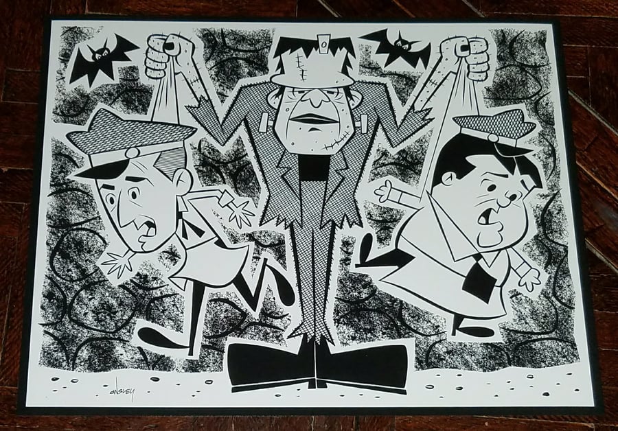 Image of ABBOTT and COSTELLO MEET FRANKENSTEIN 11x14 PRINT